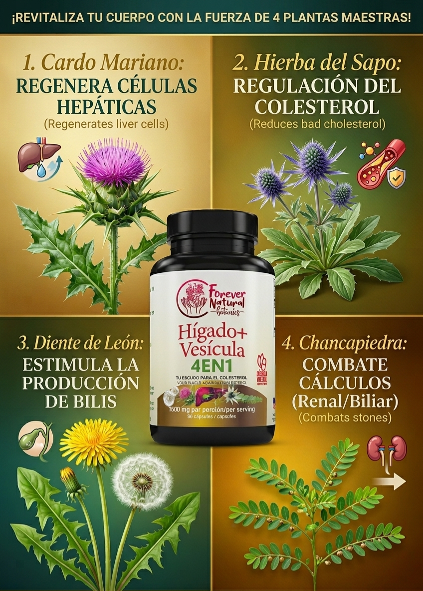 Hígado+ Vesícula 4EN1 – Tu Escudo para el Colesterol